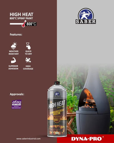 DYNA-PRO® High Heat Spray Paint (800°C Resistance) | Premium Wood Stove & Heating | Abou Che3le Lebanon