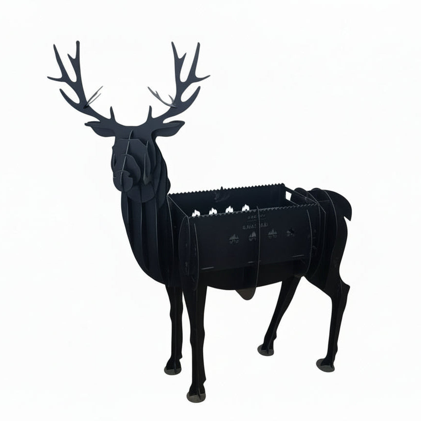 Deer-Shaped Metal BBQ Grill – Unique Outdoor Barbecue Design