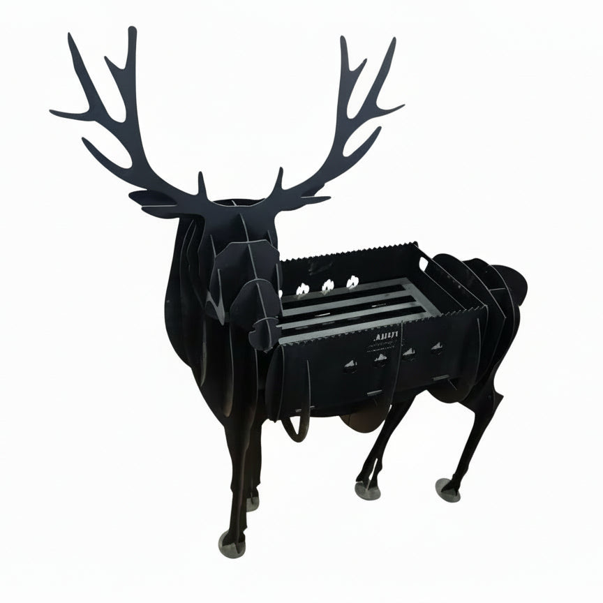 Deer-Shaped Metal BBQ Grill – Unique Outdoor Barbecue Design
