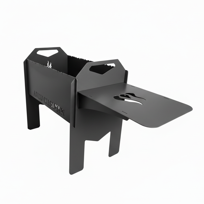 Portable Steel BBQ Grill – Heavy-Duty “ABOU CHE3LE” Edition