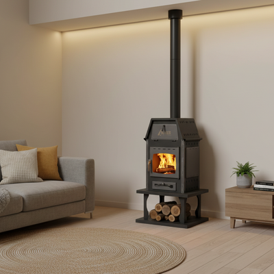 Amer Stoves – 4-Glass Wood Stove (Without Base) | Premium Wood Stove & Heating | Abou Che3le Lebanon