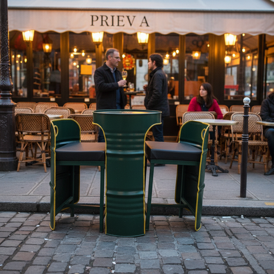 Barrel Set (1 Table & 2 Chairs)