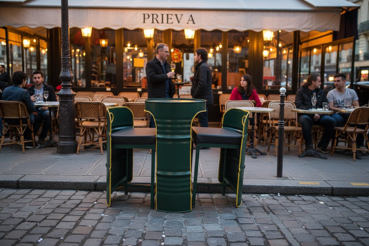 Barrel Set (1 Table & 2 Chairs)