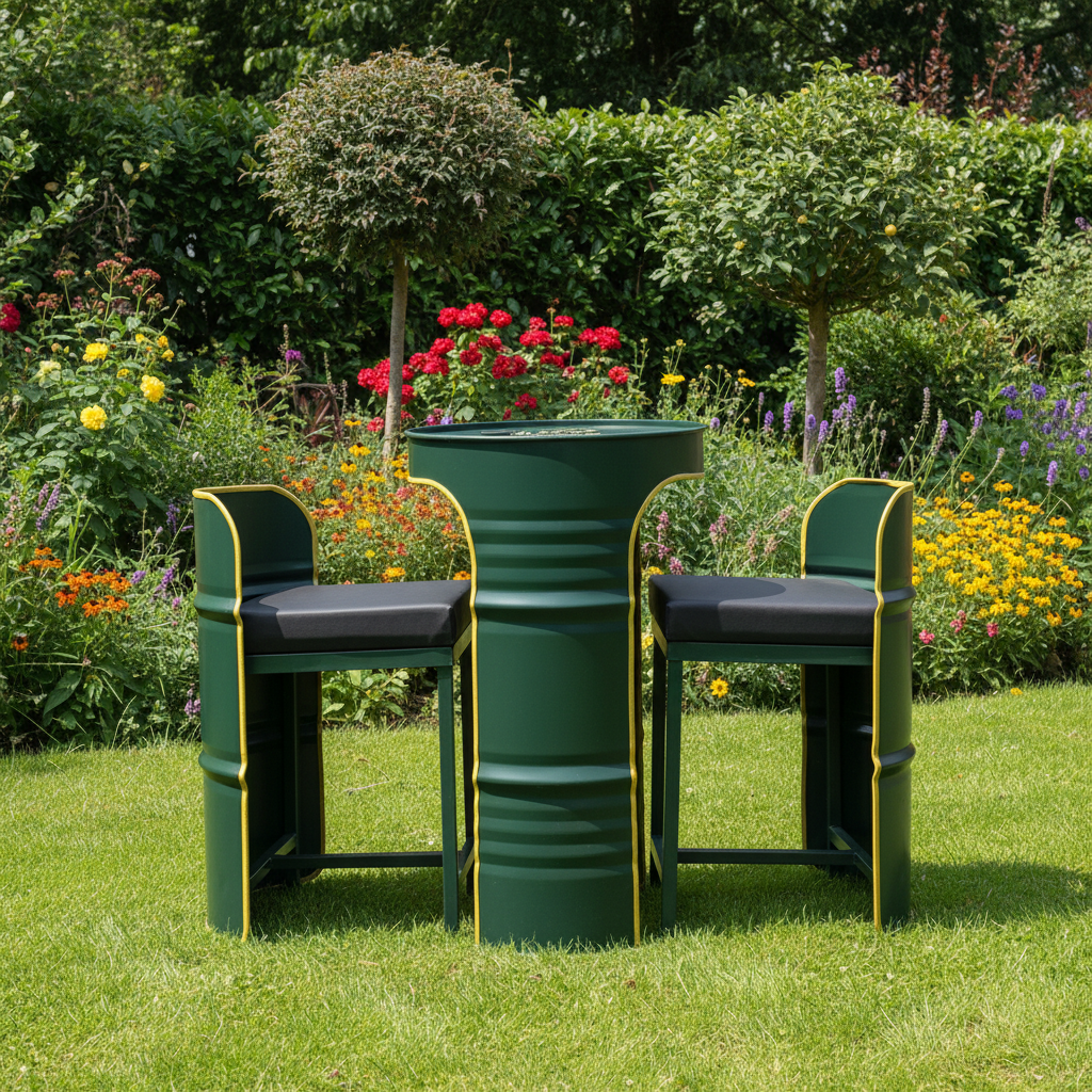 Barrel Set (1 Table & 2 Chairs) | Abou Che3le Lebanon
