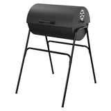 KANSAS charcoal barrel barbecue, 51 x 34 cm -  GRILLMEISTER Kansas Charcoal Barrel BBQ Grill (51 x 34 cm) -  Abouche3le