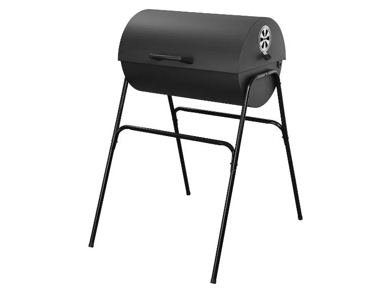 KANSAS charcoal barrel barbecue, 51 x 34 cm -  GRILLMEISTER Kansas Charcoal Barrel BBQ Grill (51 x 34 cm) -  Abouche3le