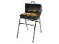 GRILLMEISTER Kansas Charcoal Barrel BBQ Grill with a lid, shown on a plain white background.