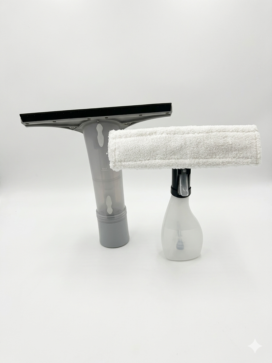 Rechargeable window cleaner vacuum