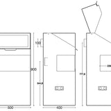 مدفأة وموقد غاز قائم بذاته QS-G 90x50 مع فرن (صمام ماكسيترول)