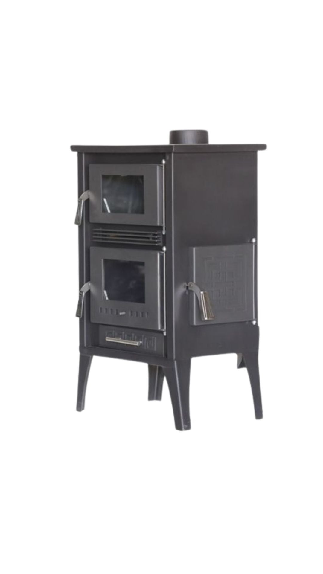 Iron Wood Fireplace – Compact Dual Glass Model