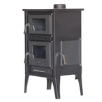 '-  Iron Wood Fireplace – Compact Dual Glass Model -  Abouche3le
