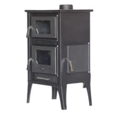 '-  Iron Wood Fireplace – Compact Dual Glass Model -  Abouche3le