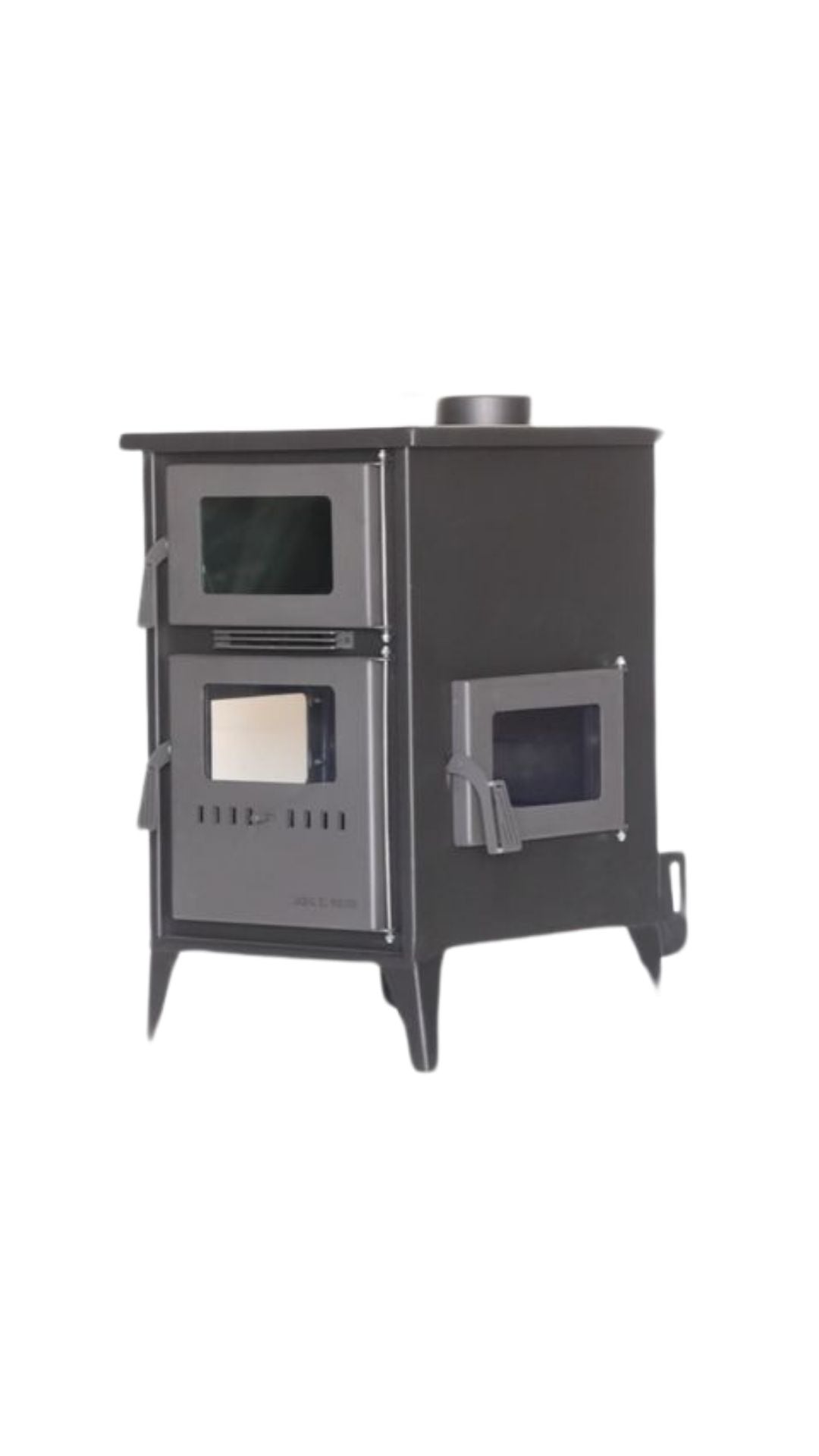 Camping Wood Stove with Fan – 3 Glass Sides
