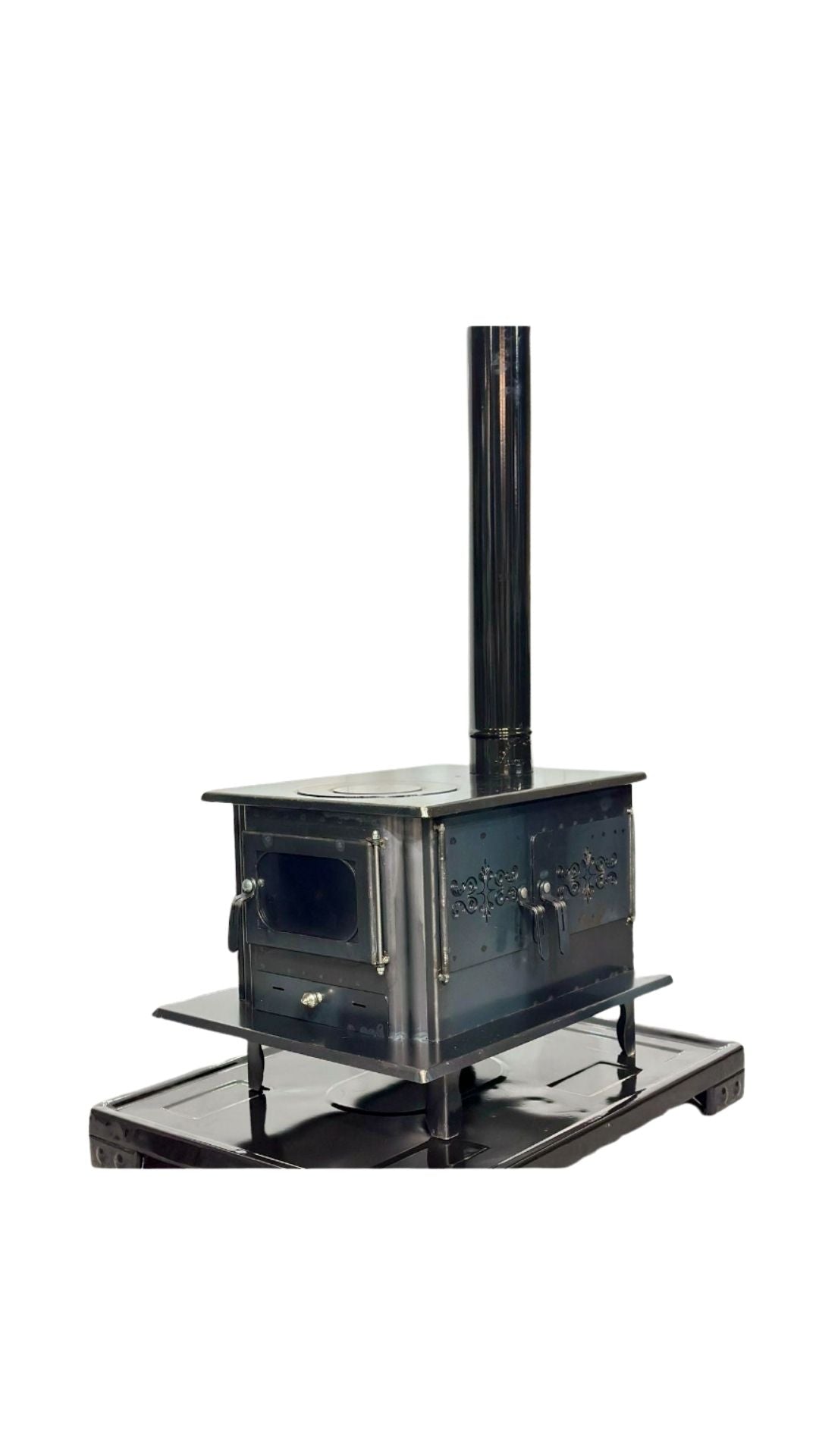 Large Wood Stove with Glass Door