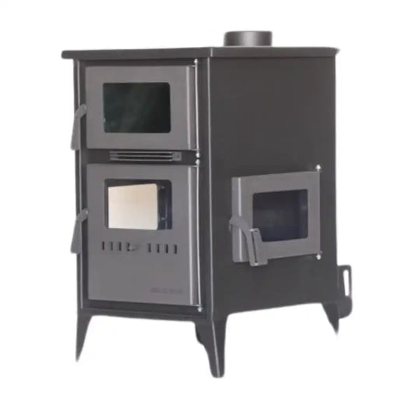 '-  Camping Wood Stove with Fan – 3 Glass Sides -  Abouche3le