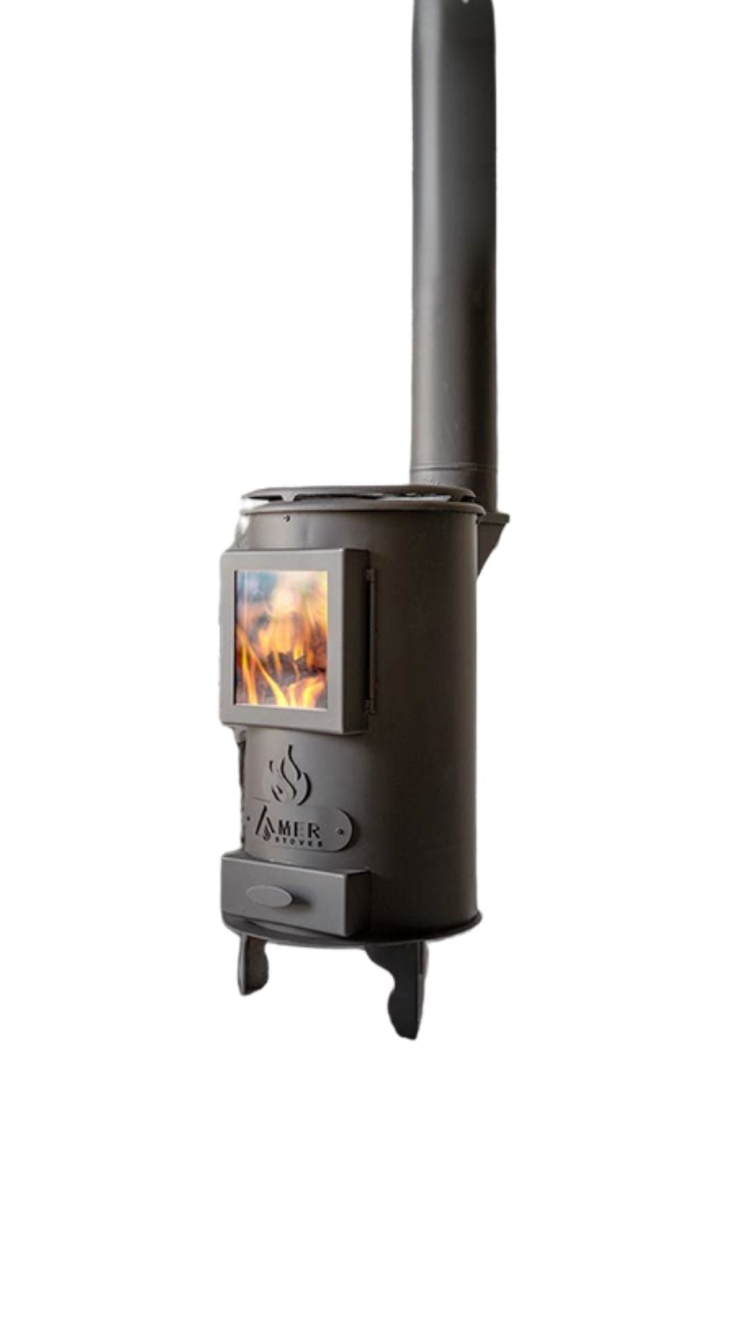 Amer Stoves – Round Cast Iron Wood Stove