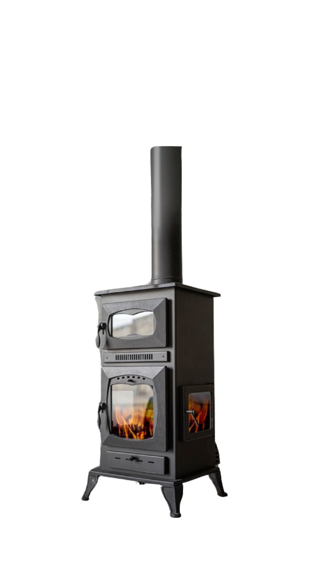 Amer Stoves – Turkish Square Cast Iron Wood Stove with Oven + Fan