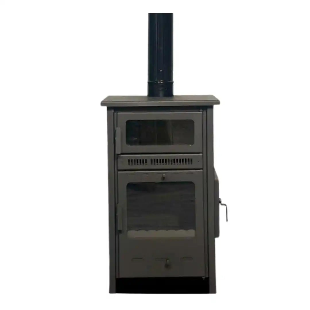 '-  Amer Stoves – 2025 Vertical Wood Stove with Oven + Fan -  Abouche3le