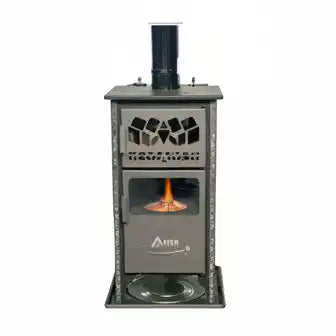 Amer Stoves – Star Panoramic 2025 (Oven + Air Fan) | Premium Wood Stove & Heating | Abou Che3le Lebanon