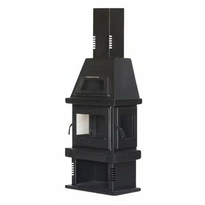 Fireplace Wood Stove – Pyramid Model with Oven and Chimney Column | Premium Wood Stove & Heating | Abou Che3le Lebanon