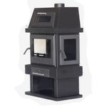 '-  Fireplace Wood Stove – Half Pyramid with Triple Glass & Oven -  Abouche3le