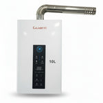Guarri water heater with digital display on a white background -  Guarri 10L Gas Water Heater -  Abouche3le