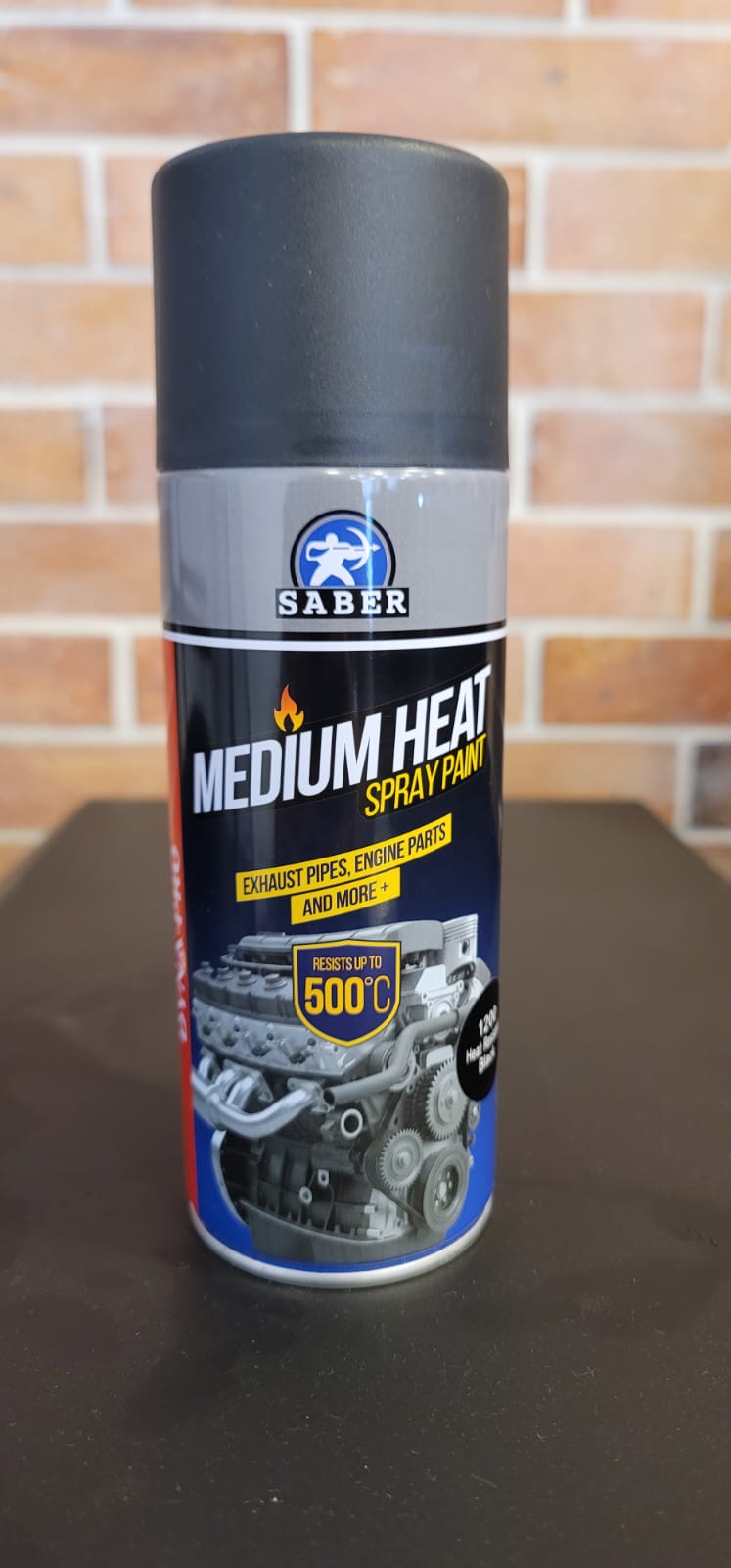 Saber High Heat Spray Paint (400ml Can) BLACK