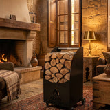 Heavy-Duty Rolling Wood Cart & Log Storage Box | Abou Che3le Lebanon