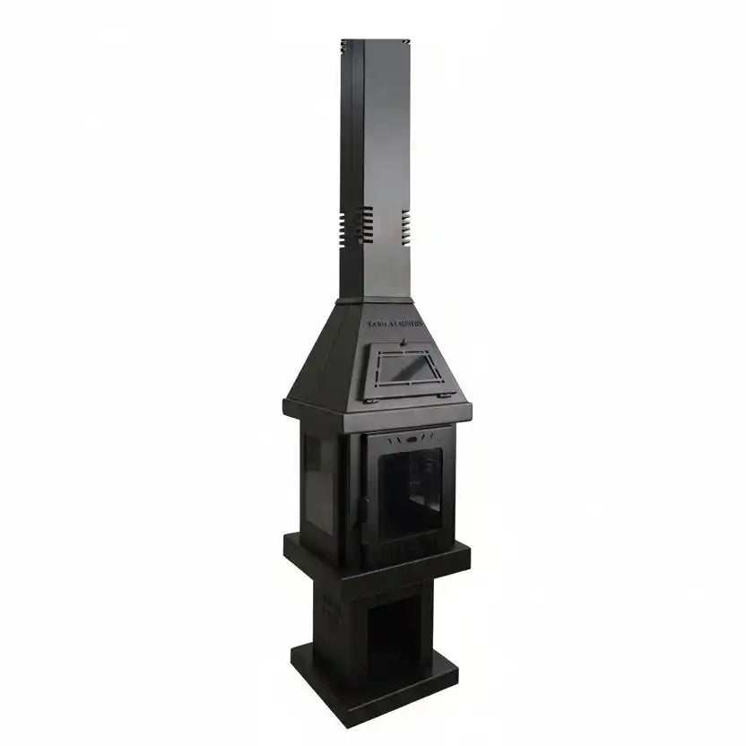 Square Woven 40 – 4 Glass Sided Wood Stove | Premium Wood Stove & Heating | Abou Che3le Lebanon