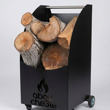 Heavy-Duty Rolling Wood Cart & Log Storage Box | Abou Che3le Lebanon