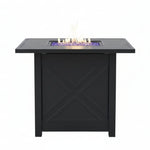 '-  Gas Square Propane Fire Pit -  Abouche3le