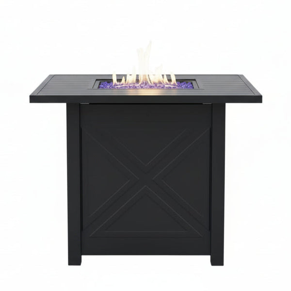 '-  Gas Square Propane Fire Pit -  Abouche3le