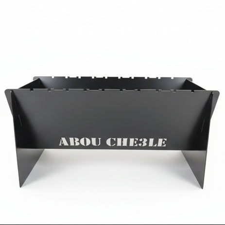 V-Shaped Steel BBQ Grill – “ABOU CHE3LE” Edition