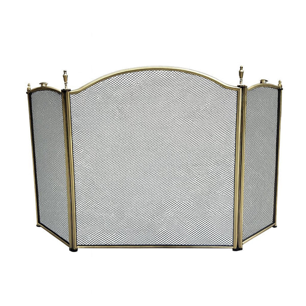 '-  Brass Fireplace Screen – 61 × 102 cm -  Abouche3le