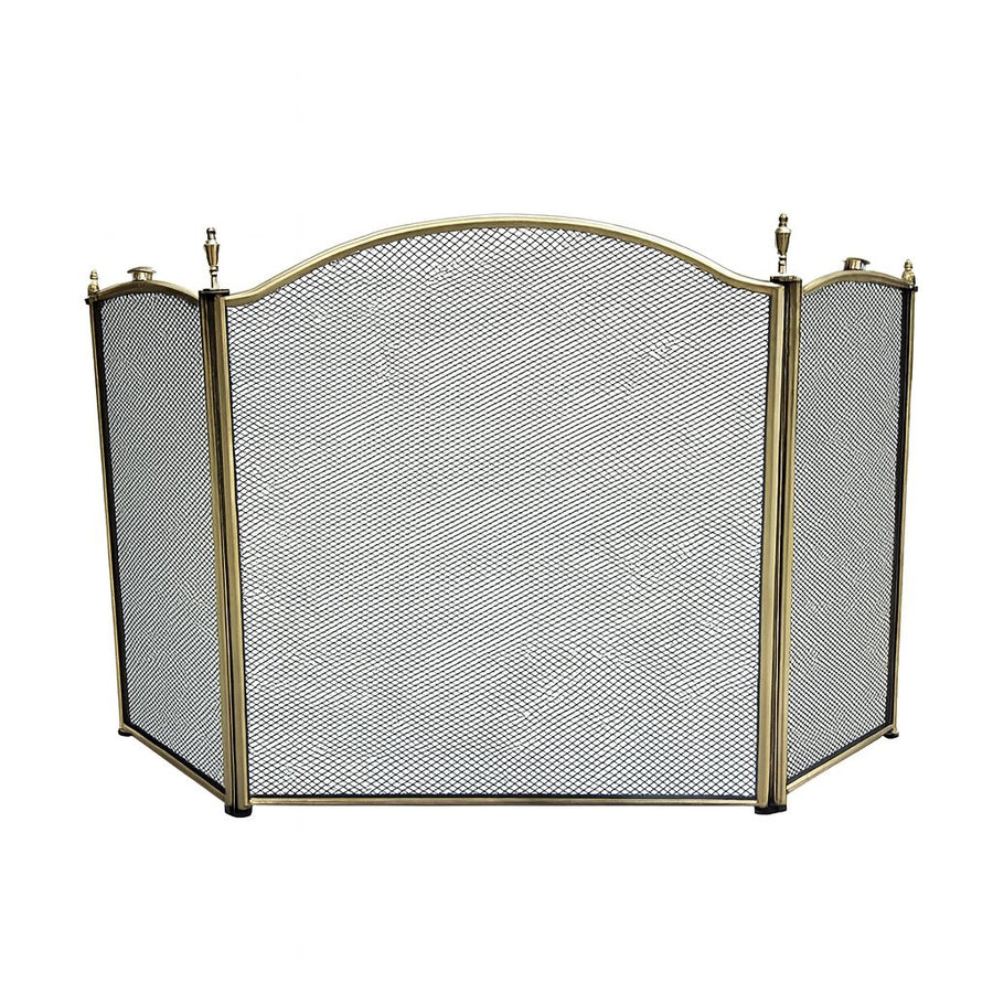 Brass Fireplace Screen – 61 × 102 cm | Premium Wood Stove & Heating | Abou Che3le Lebanon