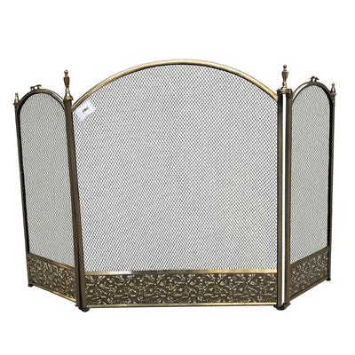 Elegant Brass Fireplace Screen – 69 x 98 cm | Premium Wood Stove & Heating | Abou Che3le Lebanon