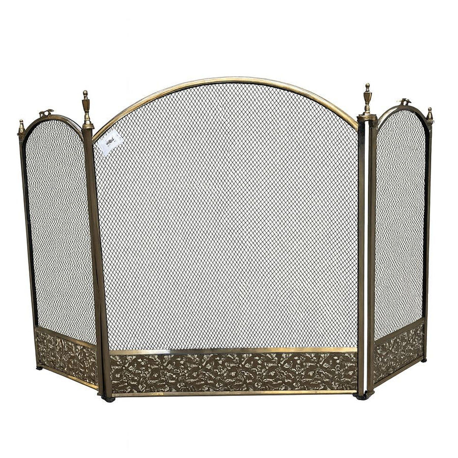 Elegant Brass Fireplace Screen – 69 x 98 cm | Premium Wood Stove & Heating | Abou Che3le Lebanon