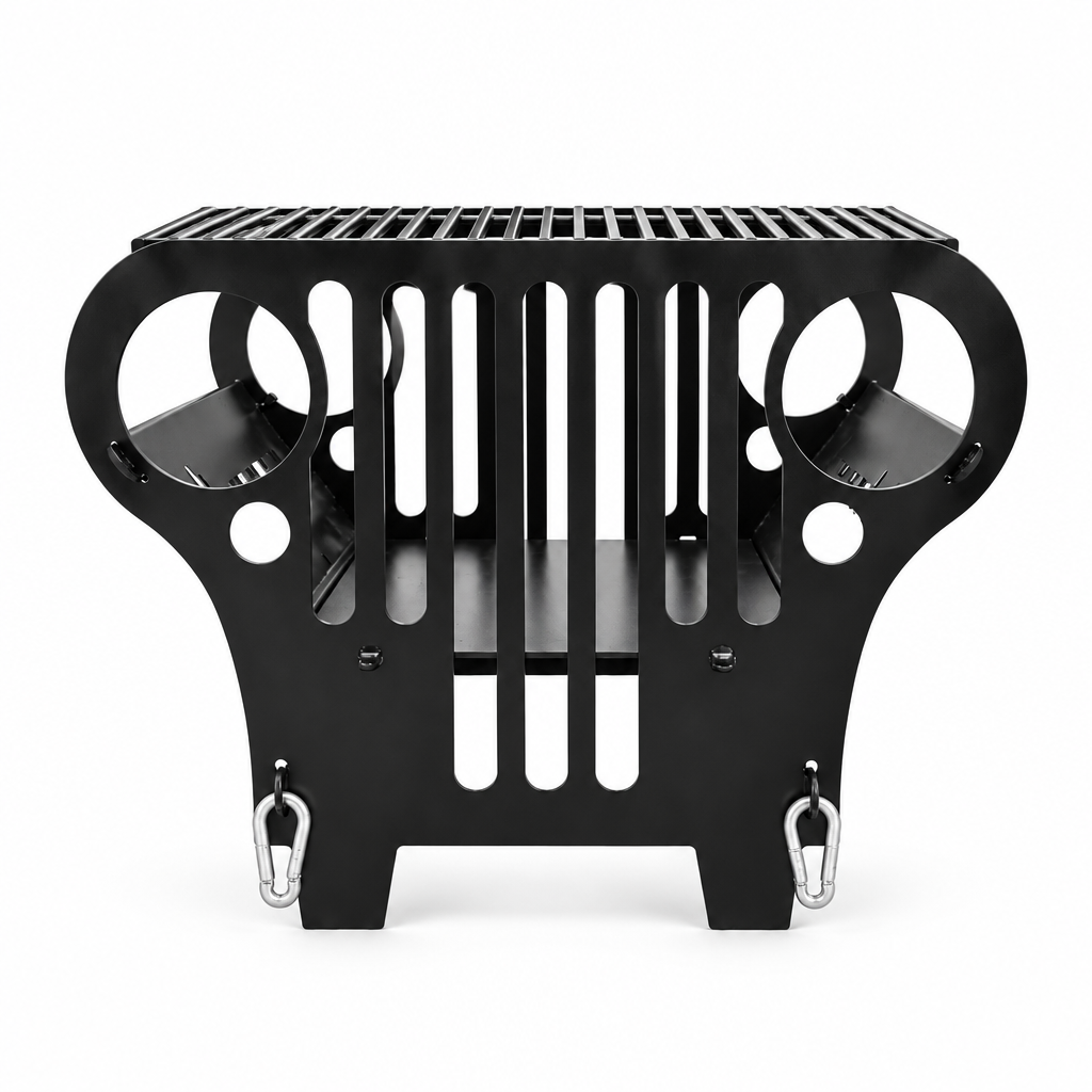 Wrangler-Style Steel BBQ Grill  " ABOU CHE3LE" Edition | Luxury Outdoor Kitchen & Grilling | Abou Che3le Lebanon