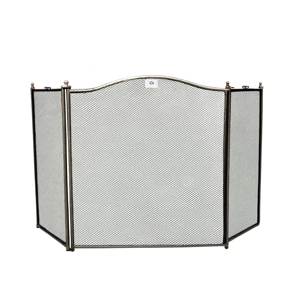 Classic Brass Fireplace Screen – 77 × 128 cm
