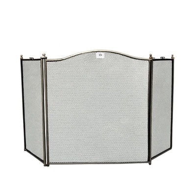 Classic Brass Fireplace Screen – 77 × 128 cm | Premium Wood Stove & Heating | Abou Che3le Lebanon