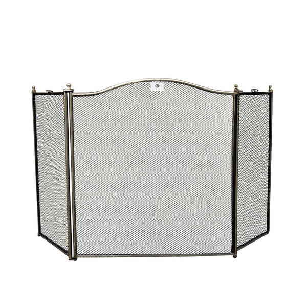 '-  Classic Brass Fireplace Screen – 77 × 128 cm -  Abouche3le