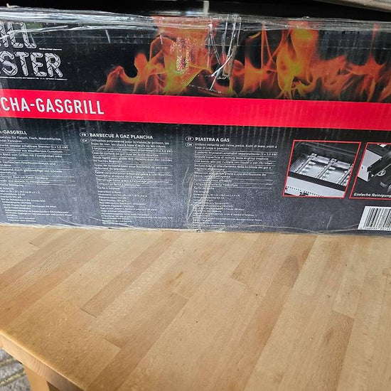 GRILLMEISTER Plancha Gas Grill 9.0kW, 3 burners, Stainless Steel