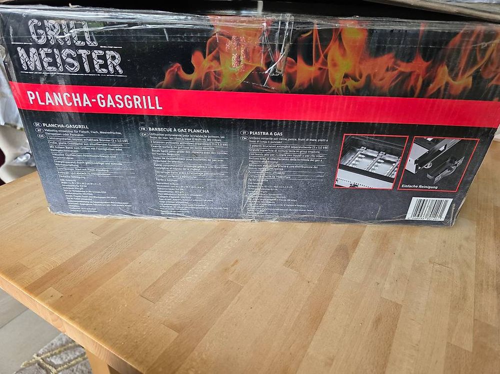 GRILLMEISTER Plancha Gas Grill 9.0kW, 3 burners, Stainless Steel