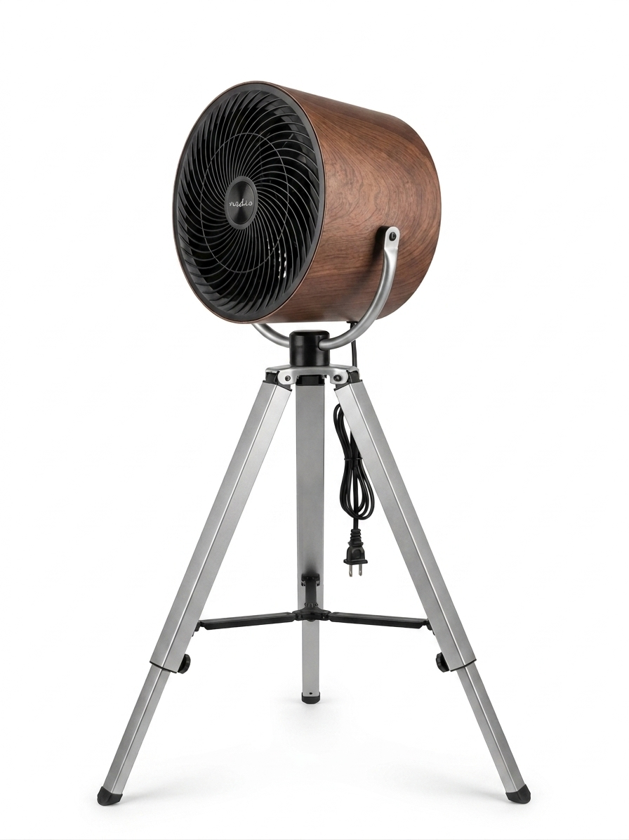 Adjustable Fan Stainless & Wood