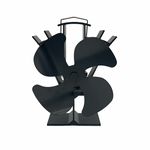 Black stove fan on a white background -  Voda Eco Heat Powered Wood Stove Fan - VDSF684B -  Abouche3le