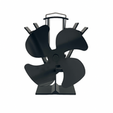 Black stove fan on a white background -  Voda Eco Heat Powered Wood Stove Fan - VDSF684B -  Abouche3le